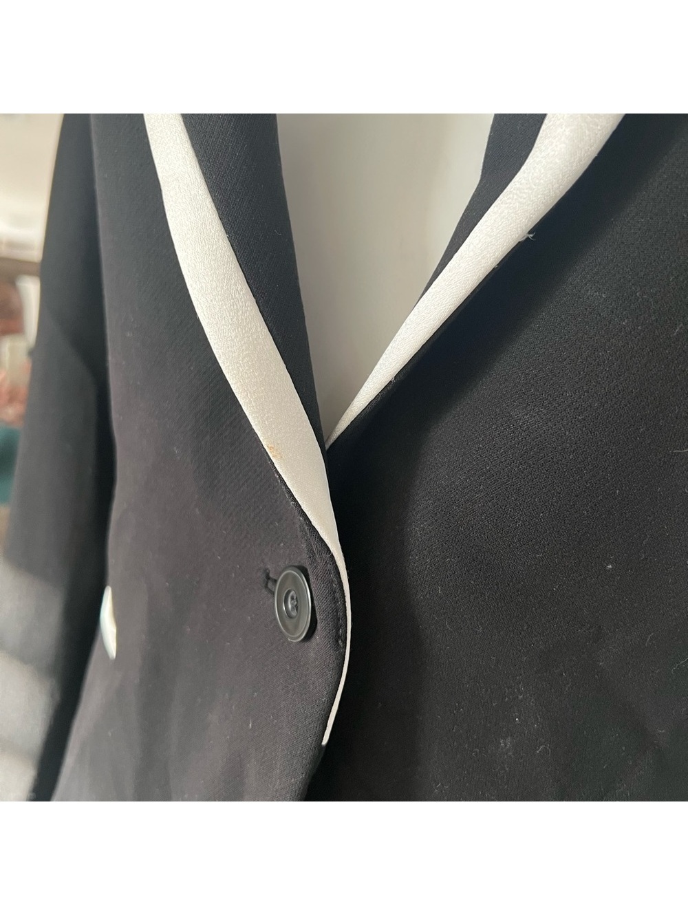 Alice + Olivia Breann Long Fitted Blazer with Piping, Black Size 4, New w/Tag - Picture 14 of 16